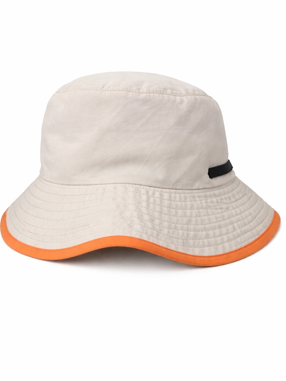 L.L. Bean Womens Cream Bucket Hat with Orange Trim